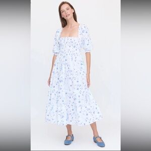 Hill House Home - The Nesli Nap Dress - Blue Botanical - M